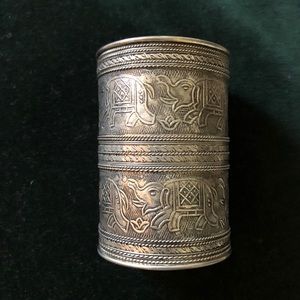 Silver Engraved Cuff Bracelet